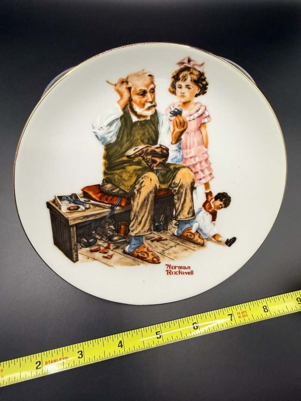 1982 Norman Rockwell The Cobbler Collector Plate Four Beloved Classics Series